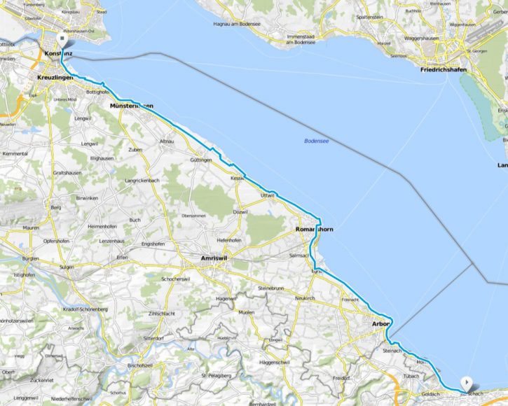 Karte von Etappe 5 | Bodensee-Radweg.de